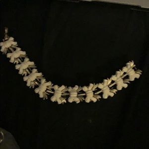 Vintage Marvella White Lucite Bow Bracelet